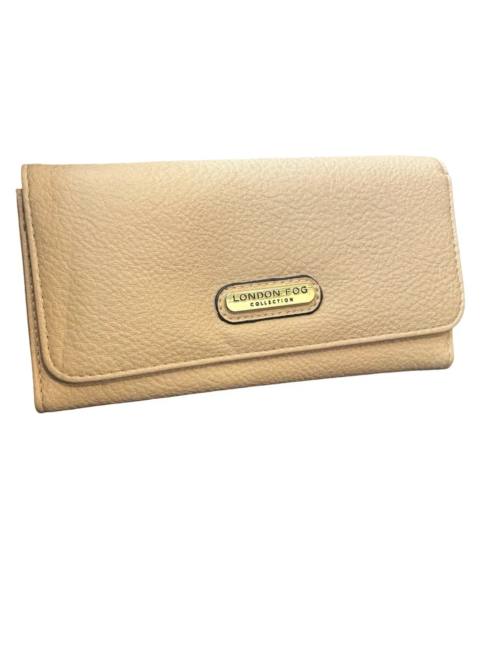 London Fog Tan Pebbled Leather Wallet